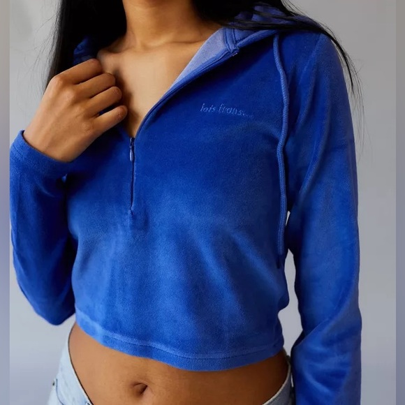 Blue Velour tracksuit set y2k vibes - Picture 3 of 13